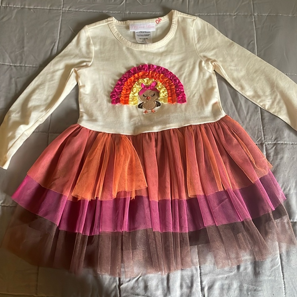 Thanksgiving turkey toddler dress 24 mo